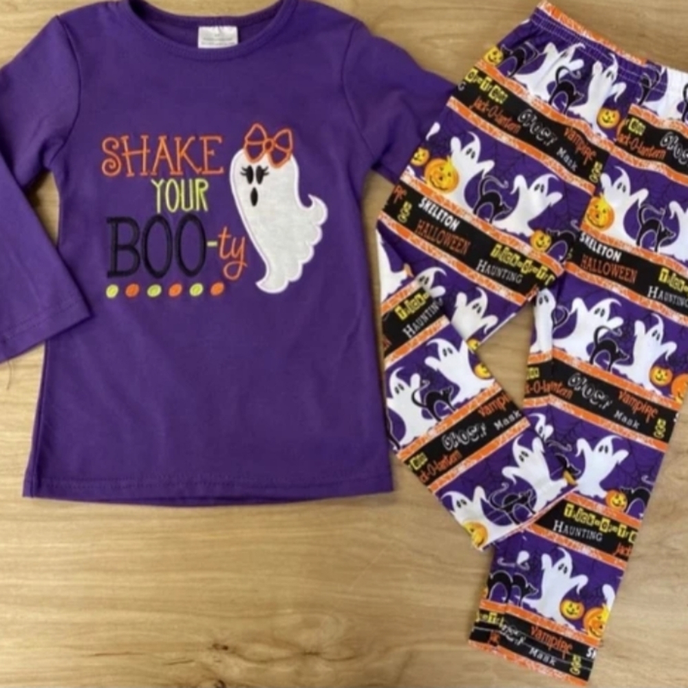 Boutique Shake your booty purple top & Leggings 3T
